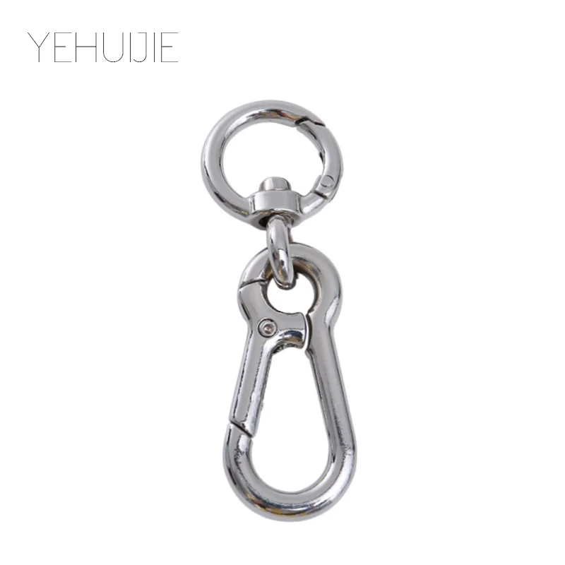 

New 1 Piece Black Rotary Lobster Clip Clip Hook Keychain Metal Label Quick Clip Keychain Split Key Ring Hot Birthday Gift