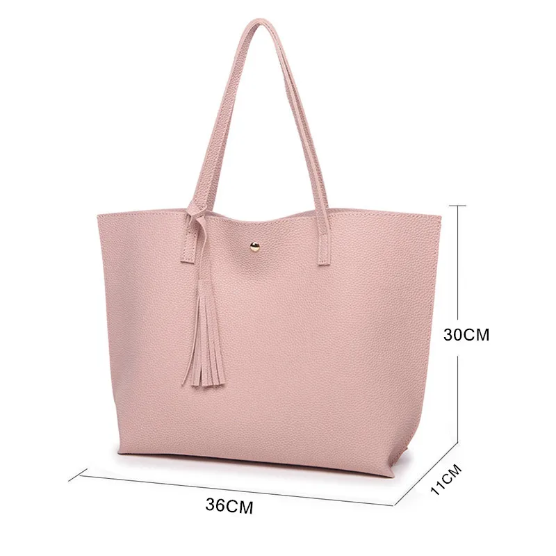 money clip wallet Women Faux Leather Tote Bag, Elegant Tassel Decoration Handbag Waterproof Large Capacity Shoulder bag Purse coach wristlet