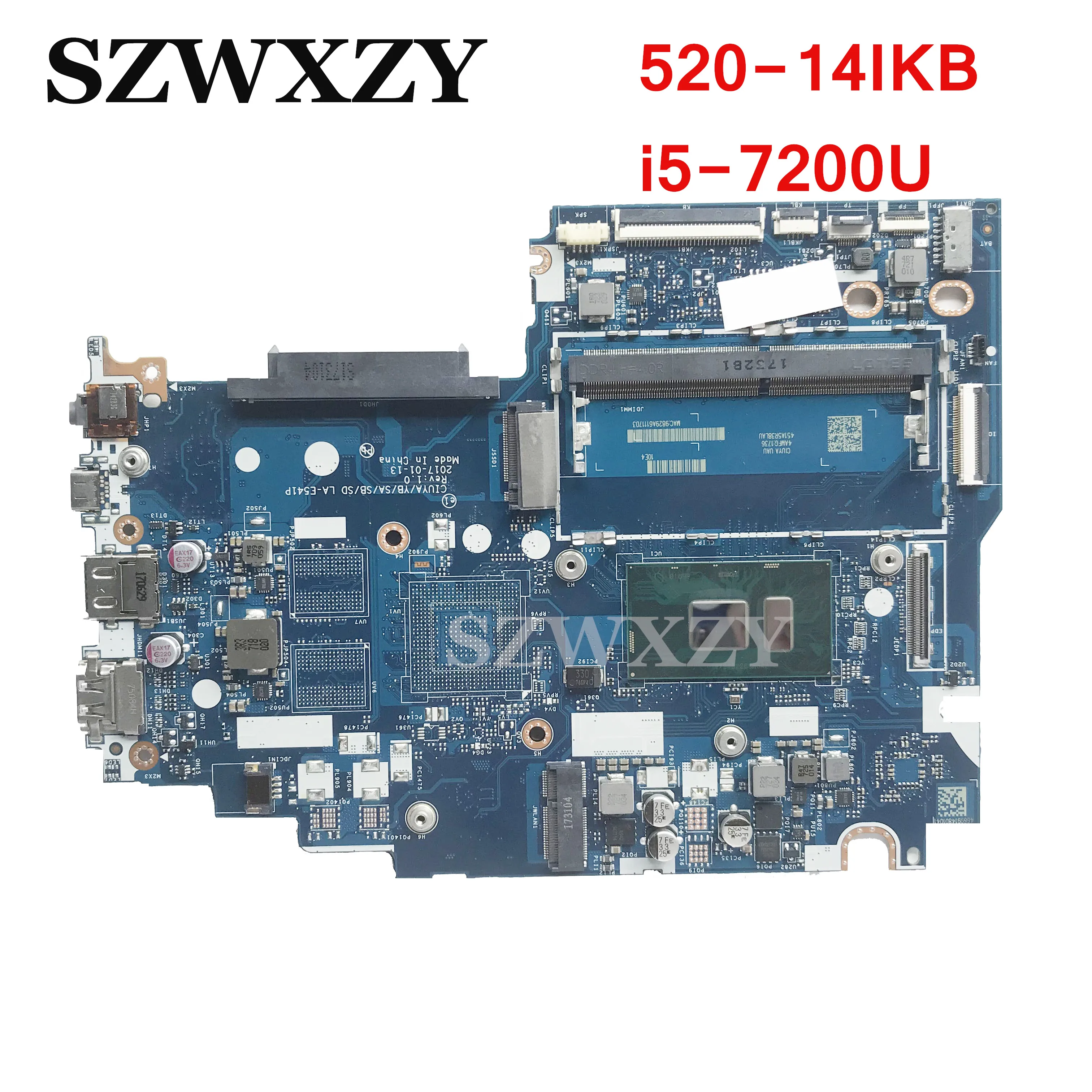 Материнская плата для ноутбука lenovo 520-14IKB LA-E541P с i5-7200U cpu DDR4 | Компьютеры и офис