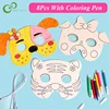 8Pcs Cartoon Animal Painting Mask DIY Color Kindergarten Graffiti Art Crafts Toys Creative Drawing Toys for Children Kids GYH ► Photo 2/6