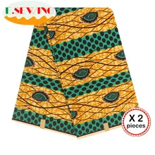 Африканская восковая ткань с принтом Анкара для шитья Анкара африканская ткань 12 ярдов нигерийская хлопковая ткань Гана для платья 81038