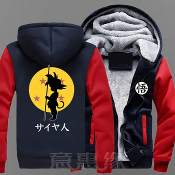 

Winter Jackets And Coats Dragon Ball Z Hoodie Anime Son Goku Hooded Thick Zipper Men Hoodies Sweatshirts Long Sleeve