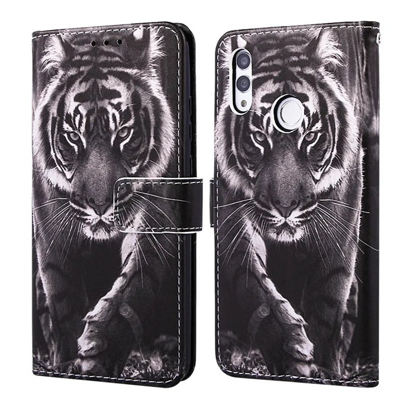 honor 10 lite case for Huawei Honor 10 Lite Cover Luxury Animal Painted Wallet Leather Flip Cases sFor Huawei Honor10 Lite Coque