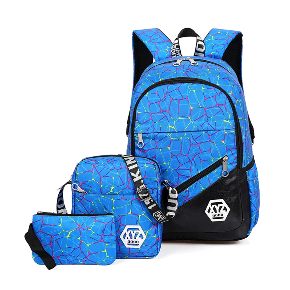 

LOOZYKIT Three-piece Multifunction Version Backpack Waterproof Printing Casual Travel Backpack School backpack Casual Bags