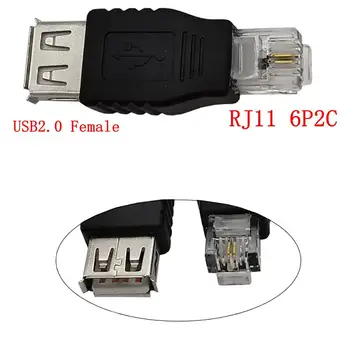 

USB Female to RJ11 2PIN NETWORK ADAPTER CONVERTER PHONE JACK AF 6P2C