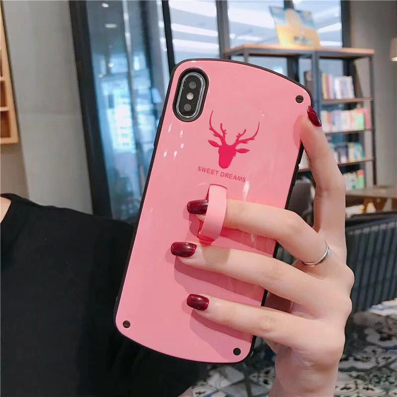 Роскошный чехол Capinha для iPhone 11 Pro Max, льняной чехол+ силиконовый чехол для iPhone 7, 8 Plus, 6 Plus, 10 X, мягкий чехол ipone Capa Coque Shell - Цвет: Розовый