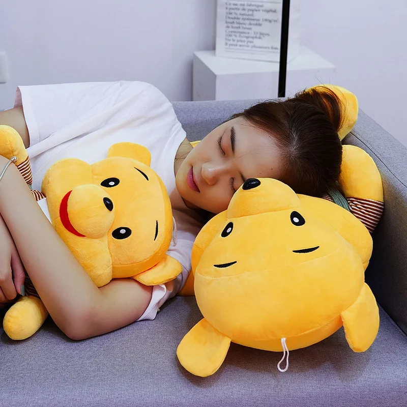 Желтый медведь игрушки плюшевые мягкие игрушки желтый медведь куклы милый мягкий силиконовый чехол с рисунком из мультфильма игрушки для Детский подарок 35/45/55 см