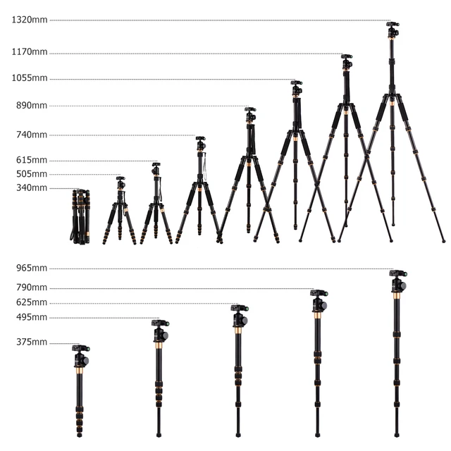 Andoer Foldable Detachable Tripod Adjustable Photography Digital Camera Camcorder Tripod Stand for Canon Nikon Sony DSLR Cameras 2