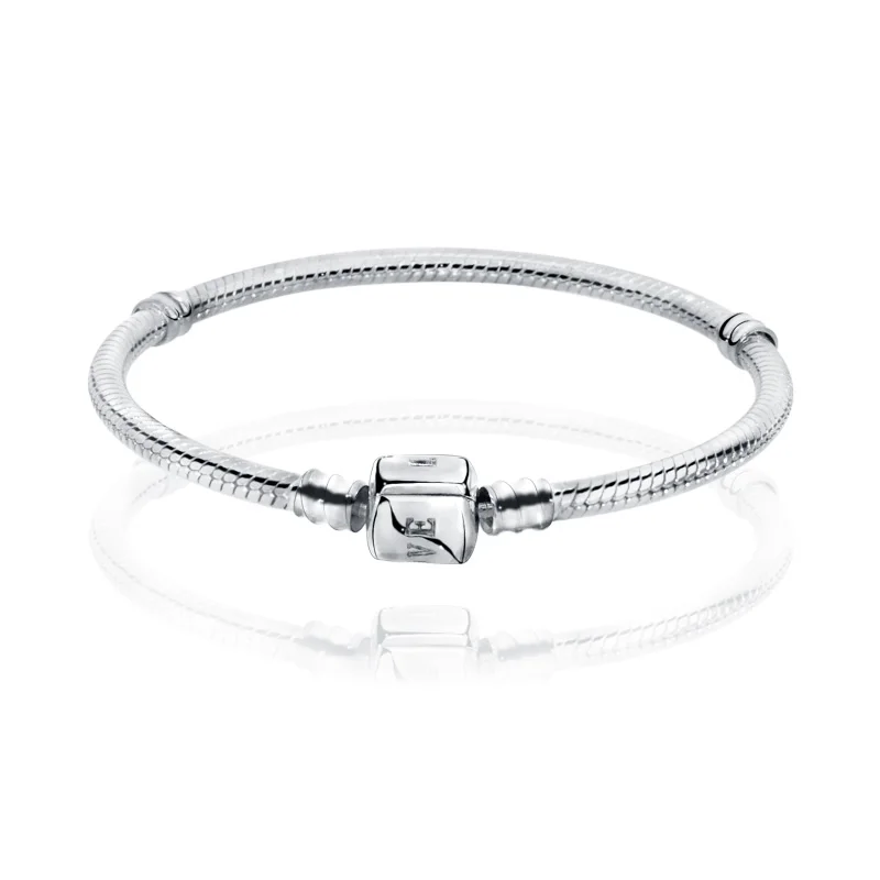 Kopen Nieuwe Collectie 100% S925 Massief Zilveren Gouden Rose Gouden Kleur Snake Chain Armband Vrouwen Sieraden