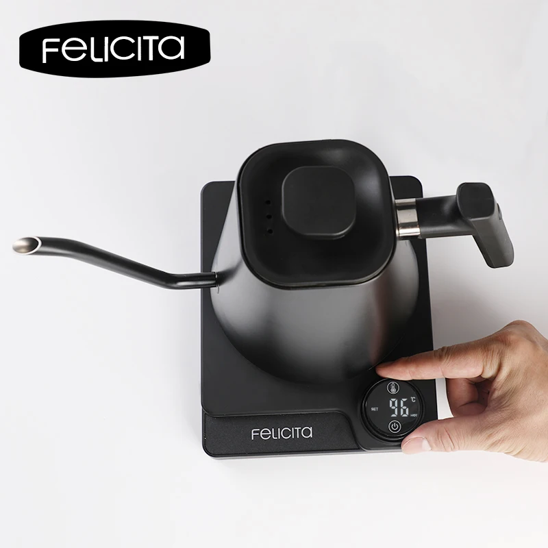Felicita, кофейник, 220, велектрический чайник для воды/с переменной температурой, цифровой чайник, для заливания кофе и чая, 600 мл