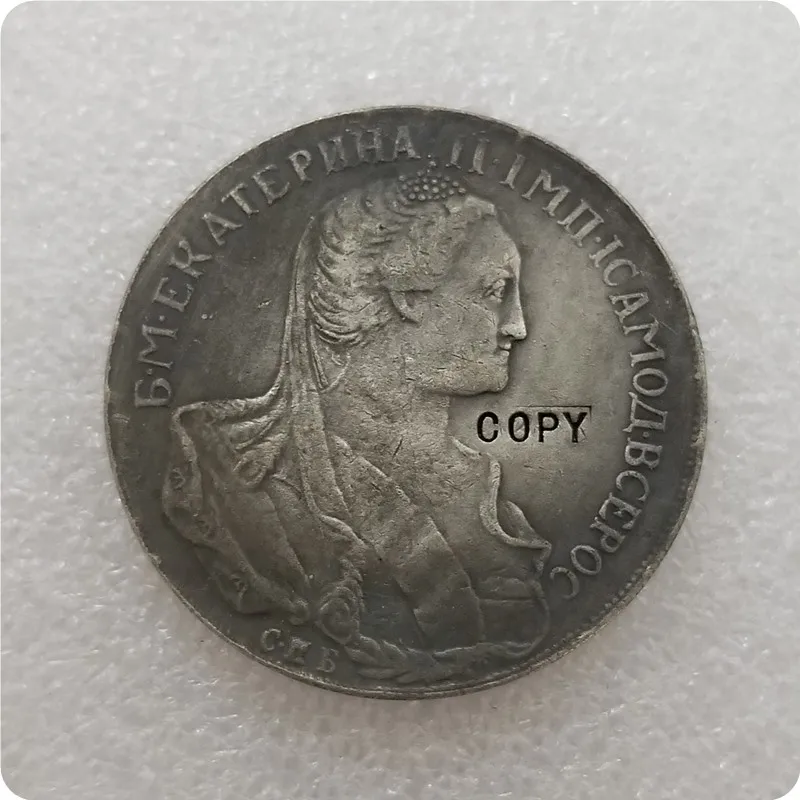Россия, Современная копия медали, Catherine II the Great, рубль 1766 имитация монеты-копии монет медаль коллекционные монеты