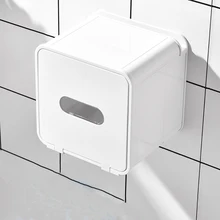 Стабильные рулонные коробки для салфеток, Настенные ящики для хранения, дом, ванная, туалет, держатель для бумаги, аксессуары, водонепроницаемые, самоклеющиеся