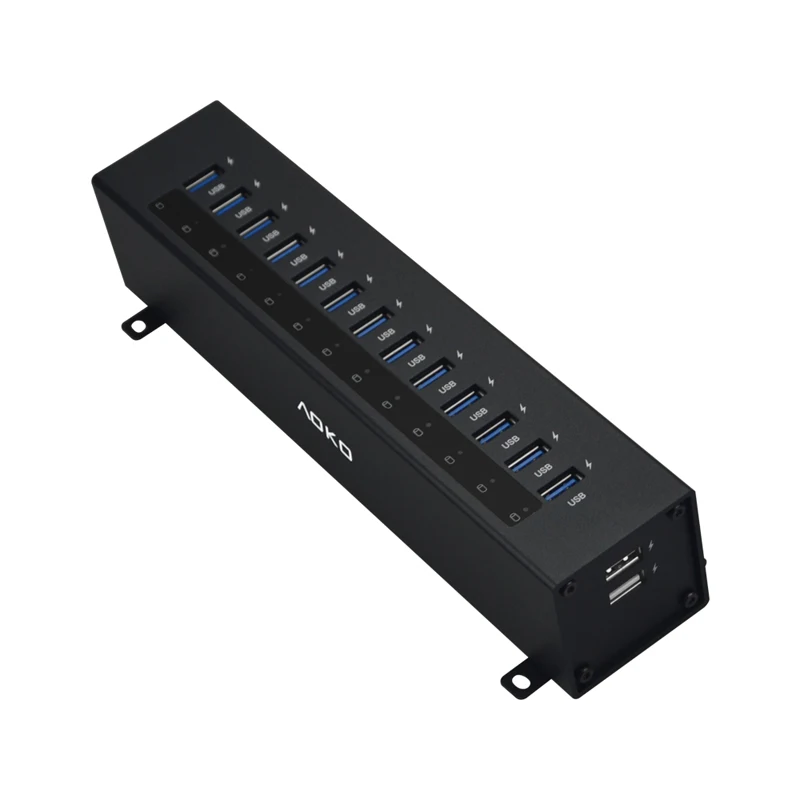 AOKO USB3.0 концентратор 13-портовый алюминиевый сплав Материал 13 USB удлинитель 2 USB порты быстрой зарядки