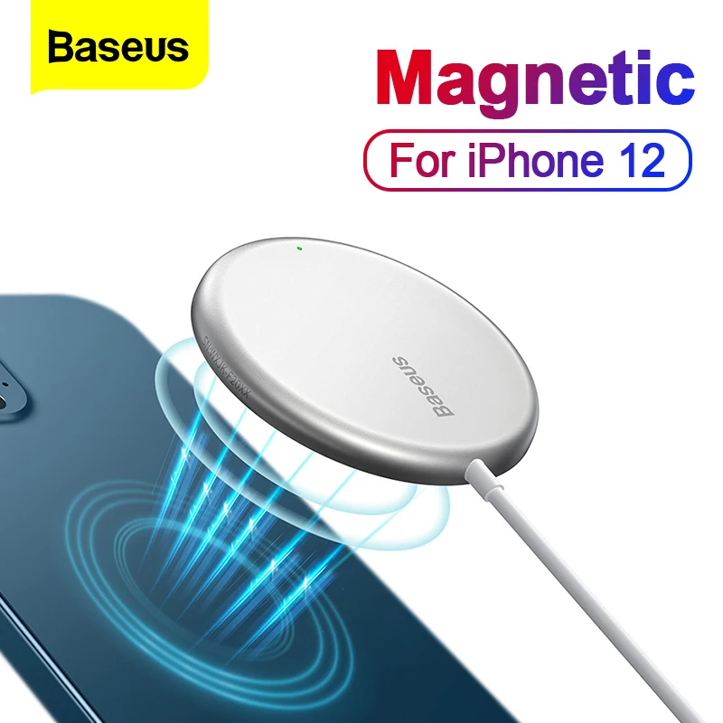 Baseus Magnetic Wireless Charger For iPhone 12 Pro Max UltraThin 15W PD Fast Charging Charger Induction Pad For iPhone 12Pro Max