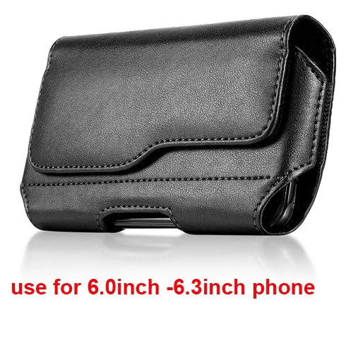Premium Universal Leather Phone Pouch with Belt Clip Holster