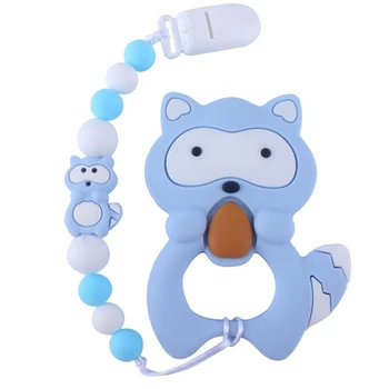 

Handmade Pacifier Clips Holder Chain Silicone Pacifier Chains Baby Teether Teething Chain