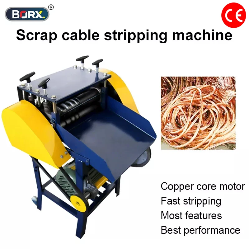 

BORX Automatic Stripping Machine, 220V Stripping Range 1-35mm 12 Wire Hole Waste Wires Cable Cutting Machine Peeling Machine