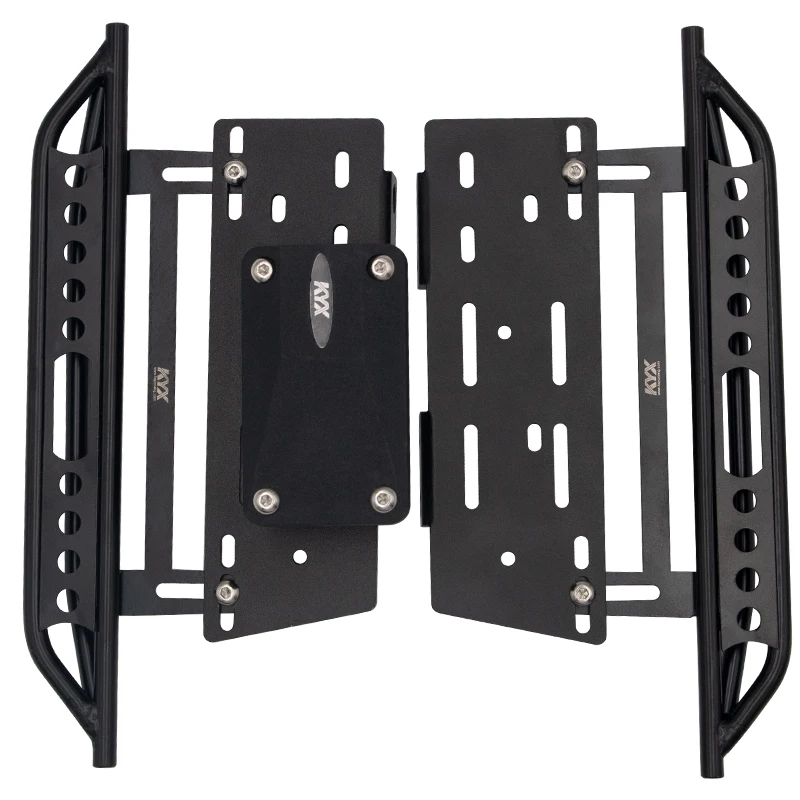 US $26.99 Kyx Racing Metal Side Step Running Boards FootPlate WReceiver Box For Rc Crawler Car Axial Scx10 Ii 90046 313mm Wrangler Body