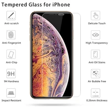 Закаленное стекло для iPhone XS Max X 7 8 6 6S Plus 5 5S SE 7plus 9H Защитная крышка для экрана Защитное стекло для iPhone X XS Max XR пленка