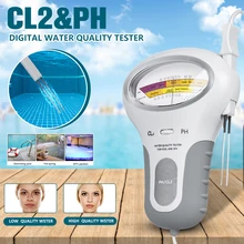 Probador CL2 2 en 1 de calidad del agua, PH y cloro, nivel de PC-101, portátil, Medidor de PH Digital, piscina, Spa, instrumentos analíticos, 40% de descuento, 1 uds.