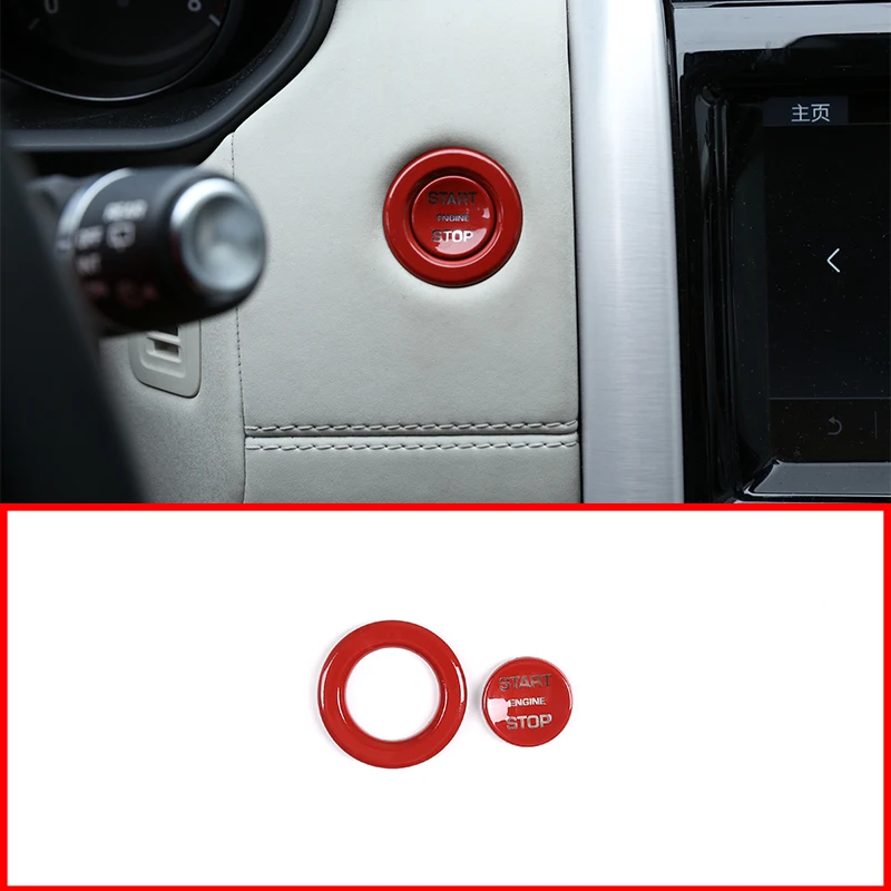 

2Pcs 3 Styles ABS Car Start Stop Button for Land Rover Discovery Sport LR5 Range Rover Sport Vogue Evoque 17-19 Car Accessories