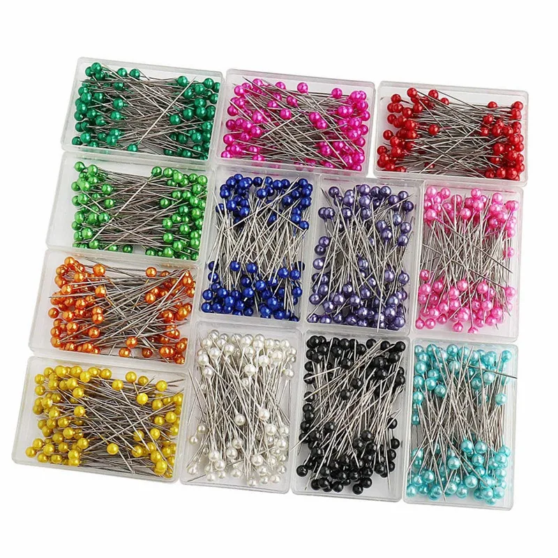 

Sewing Pins-100Pcs Peal Needles 38mm Glass Ball Head Push Pins Straight Quilting Pins for Making DIY Sewing Tools Needles5BB5977