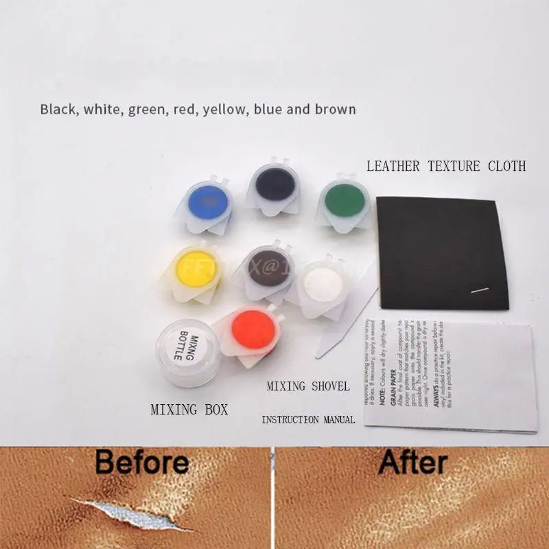 Sofas Leather Vinyl Repair Tool DIY Kit No Heat Liquid Car Seat Hole Rips Burns Household Gadget Multipurpose Renovate Easy