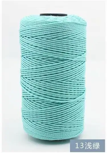 mylb 1Pc=100g 39 Colors Polypropylene Sewing Thread Cotton Rope Wedding Braided Cord Macrame Artisan yarn to bag hat handmade - Цвет: 13