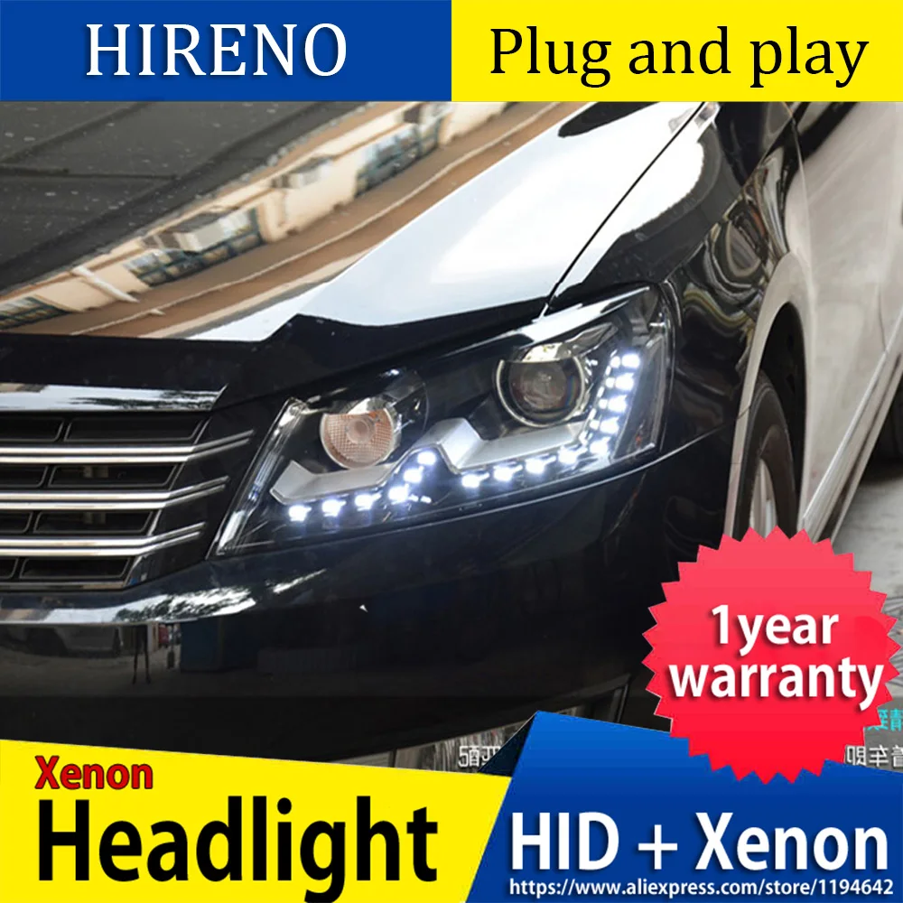 Автомобильный Стайлинг для VW Passat B7 фары 2012- Magotan светодиодный фонарь DRL Hid головной фонарь Ангел глаз биксеноновый луч аксессуары