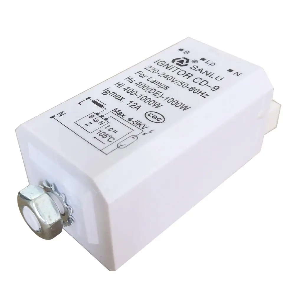 Sanlu CD-9 Ignitor Electronic Triggers For Stage Lights Hs 400(DE)-1000W HQI HPS/MH 220-240V/50-60Hz Three-Wire