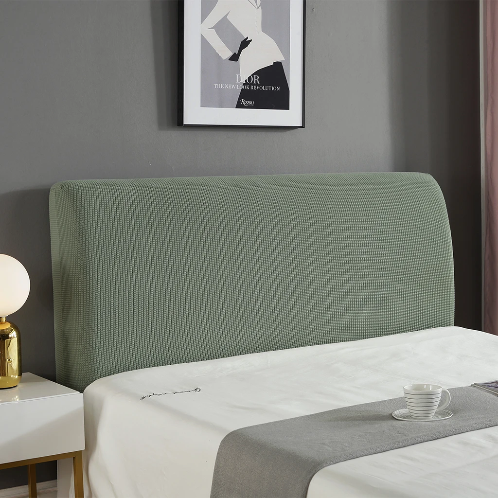 Bed Headboard Slipcover Protector Stretch Solid Color Dustproof Cover