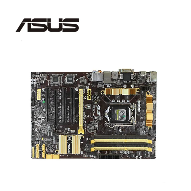 Для Asus Z87-C материнская плата Z87 Z87M LGA 1150 для Core i7 i5 i3 DDR3 SATA3 USB3.0 оригинальная б/у |