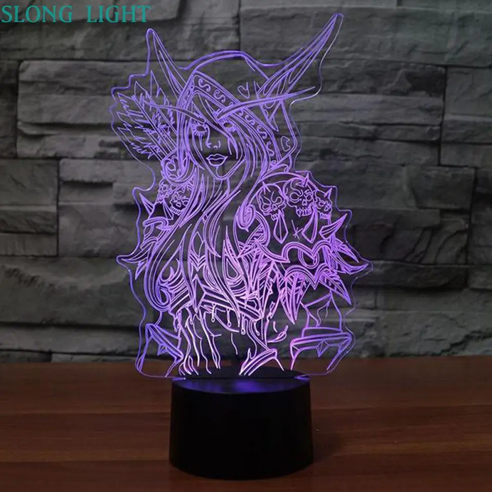 3d лампа World Of Warcraft детский Ночной светильник светодиодный Декор для спальни
