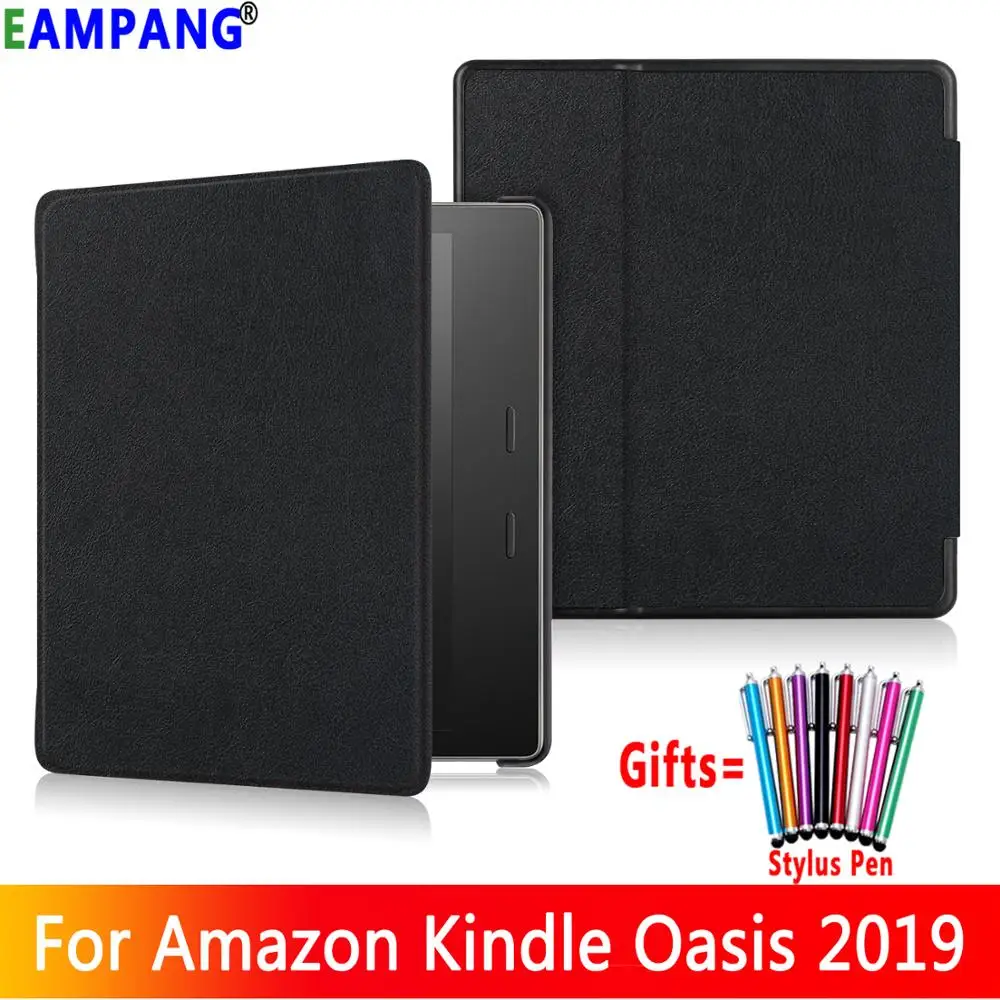 Умный чехол для Amazon Kindle Oasis, чехол для сна с принтом из искусственной кожи, чехол Funda Coque, защитный чехол для всего тела