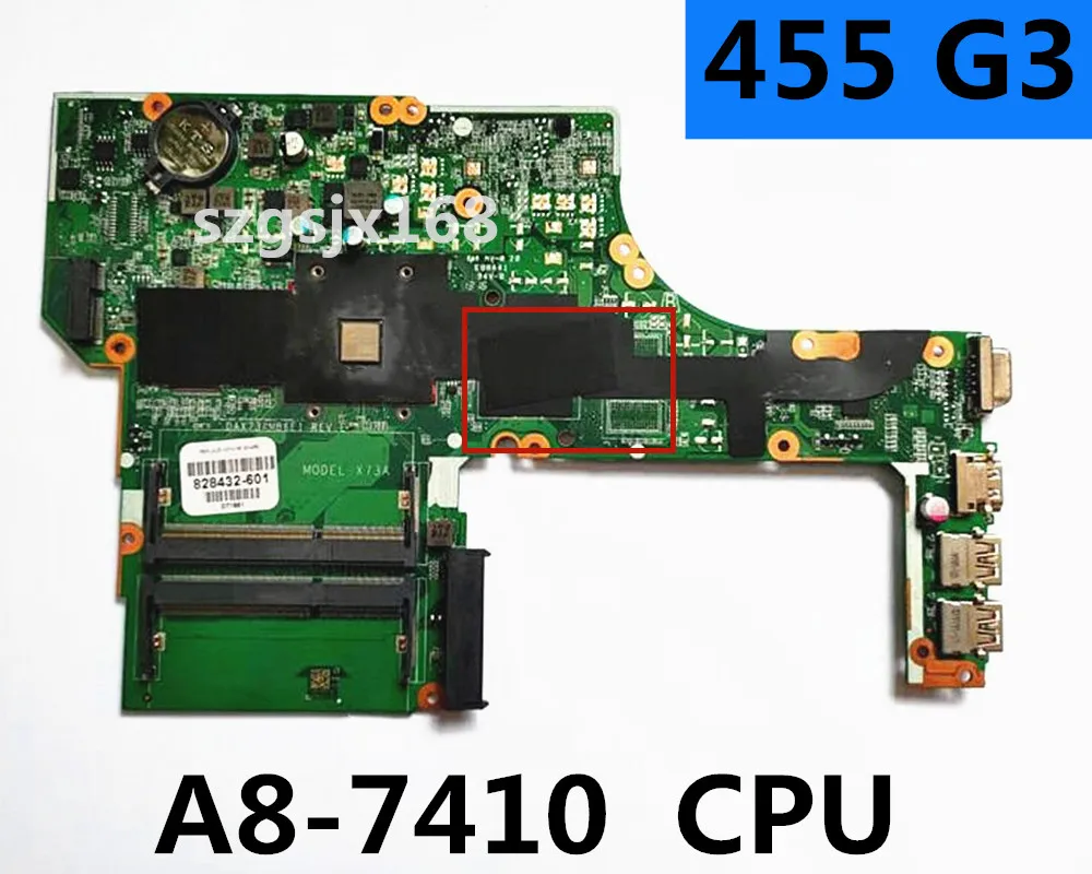 

for HP ProBook 455 G3 notebook computer motherboard Com A8-7410 DAX73AMB6E1 828432-601 test delivery