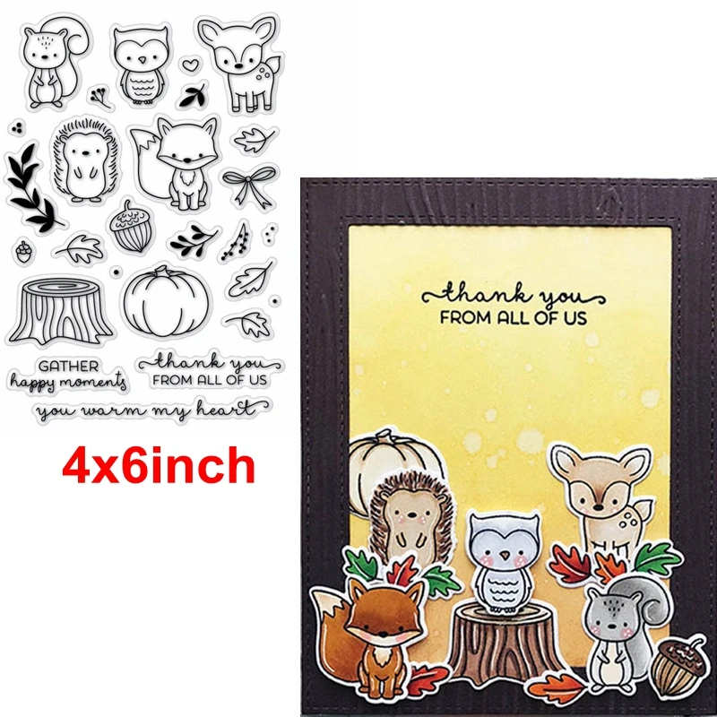 3 Животные+ фраза прозрачные штампы для DIY скрапбукинга карты изготовления детей прозрачный силиконовый штамп - Цвет: 3