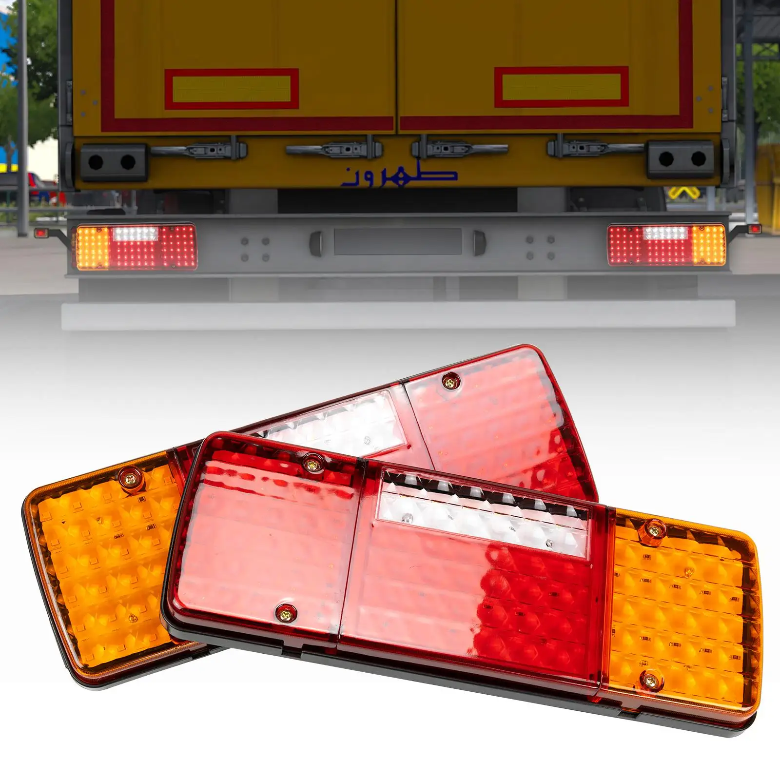 2 упаковки 92LED Предупреждение светильник задний стоп-сигнал индикатор заднего