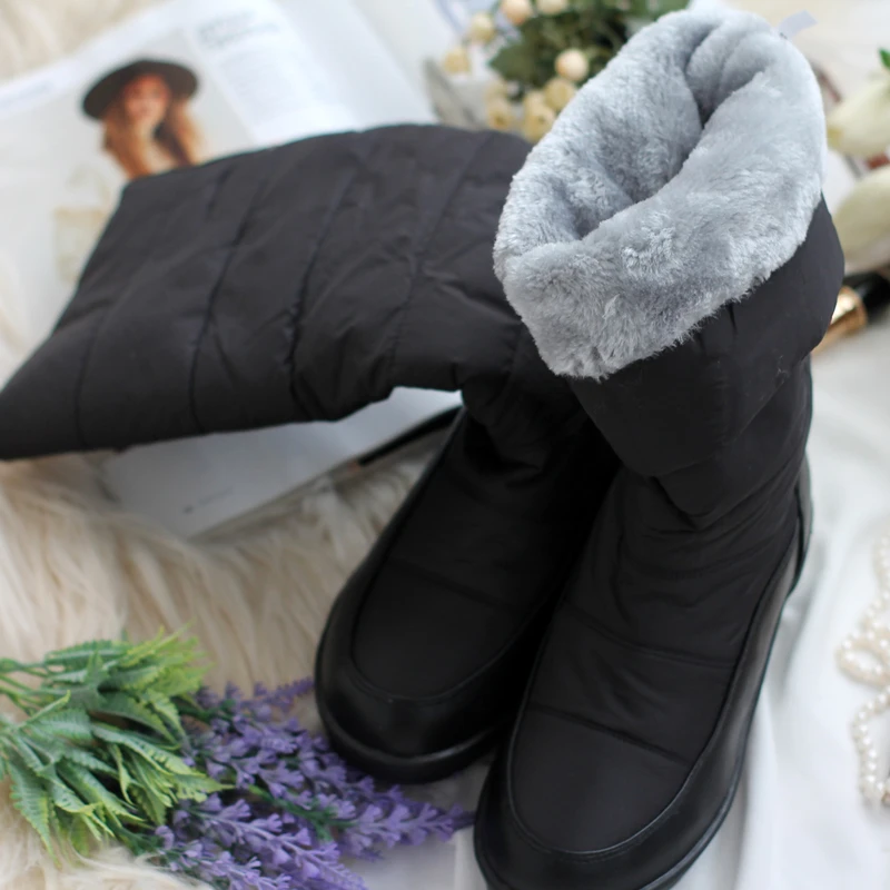 FEDONAS New Tassels Women Winter Warm Snow Boots Wedges High Heels Knee High Boots Female Long Platforms Shoes Woman