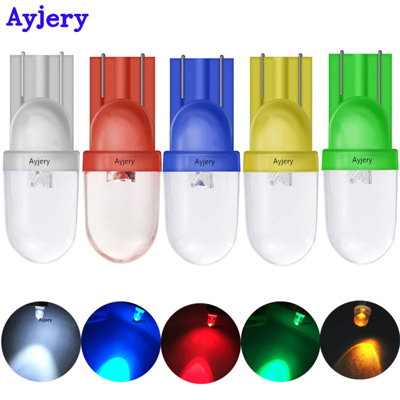 

AYJERY 2 PCS T10 F8 1 LED Car Light 12V DC Led Bulb Auto Vehicle Reverse Light White Blue Amber Green Red Reading Light