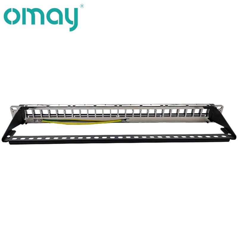 Polegada Rj45 Módulo Blindado 24 Portas Patch Panel Rackmount Wall Mount Cat5ecat6cat6acat7cat8 Stp Keystone Jack 1u 19 - Imagem 6