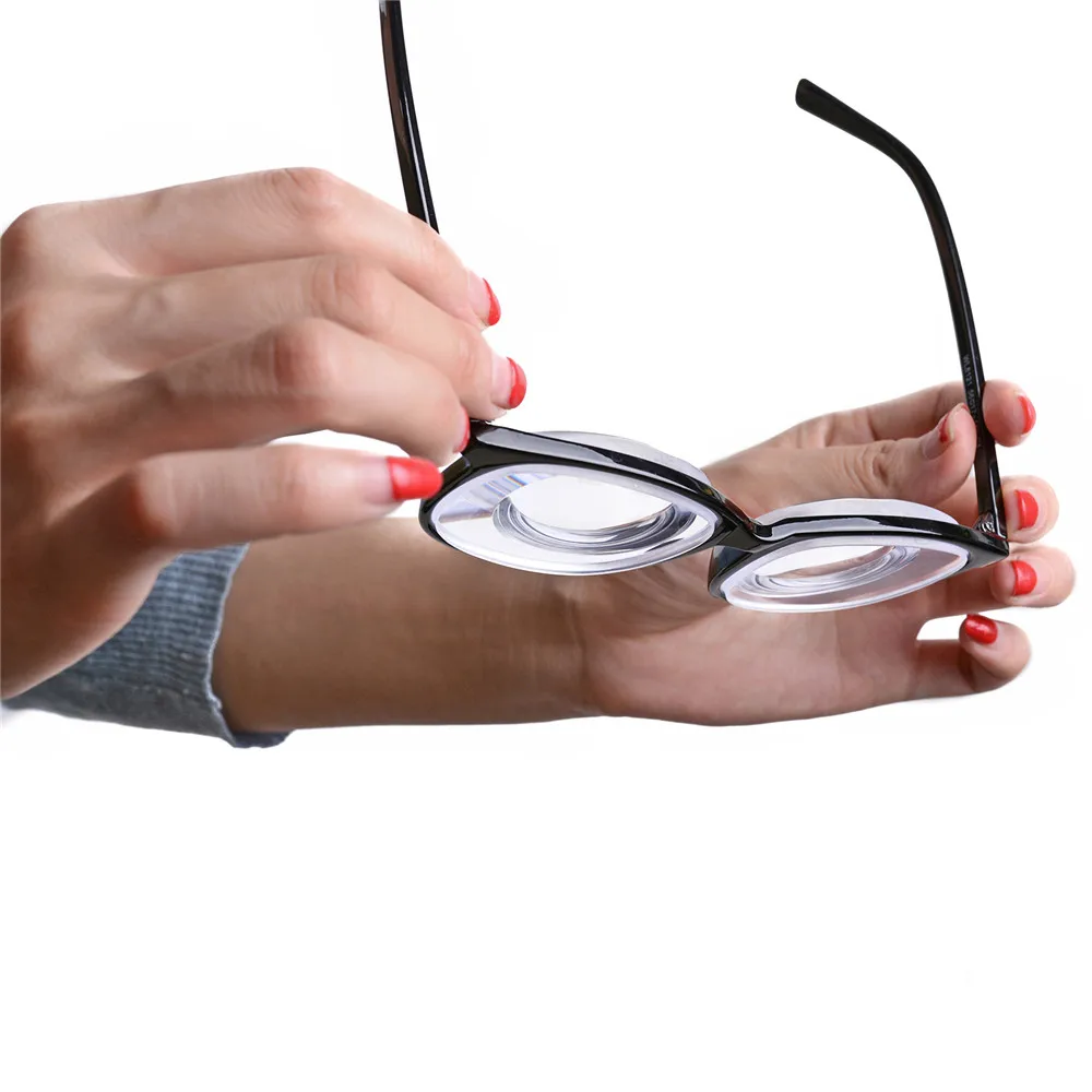 High-Quality Black Frame Cosplay Eyeglasses with Thick Resin Lenses, 1.56 Refractive Index, Minus 20 Diopters for Sexy Girls Meganekko Style image 5