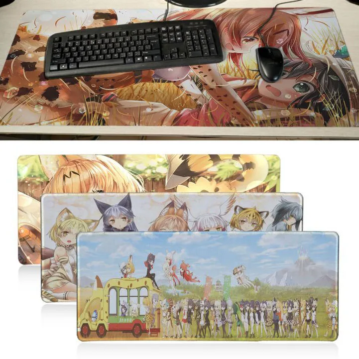 Kemono Friends африканская Дикая собака аниме Натуральный резиновый игровой коврик для
