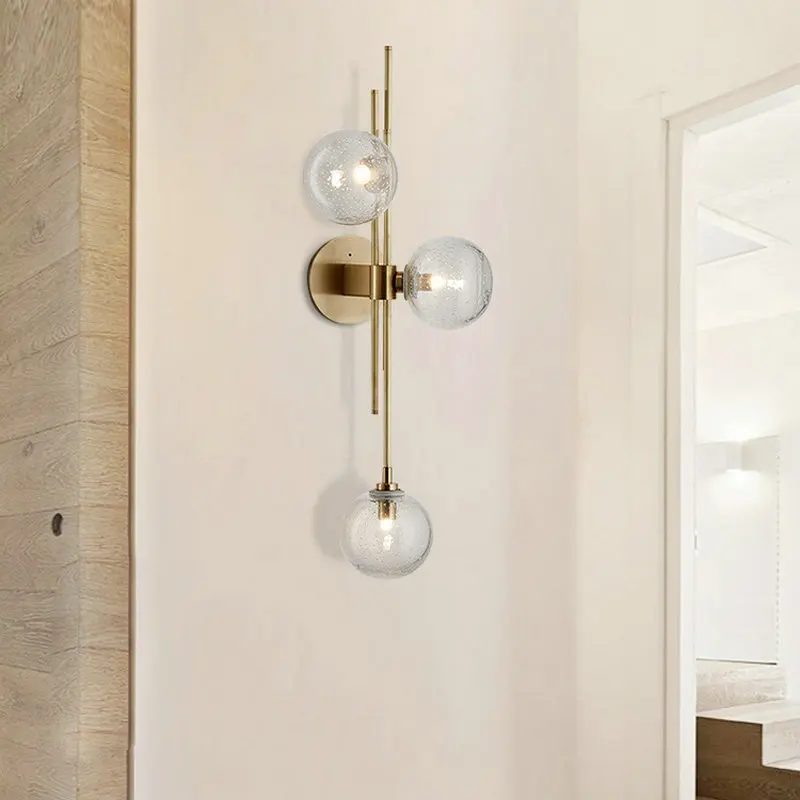Скандинавский дизайн шар стеклянный настенный светильник теплый белый декоративный настенный светильник для дома отеля ресторана светодиодный светильник