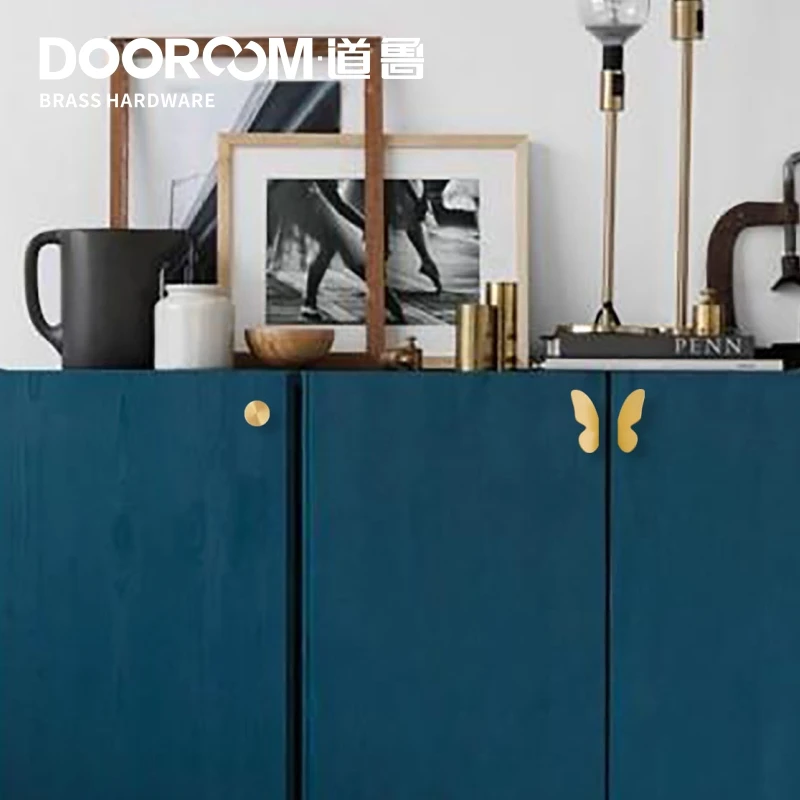 Ручка для мебели Dooroom латунная фурнитура с естественным свежим светом роскошные