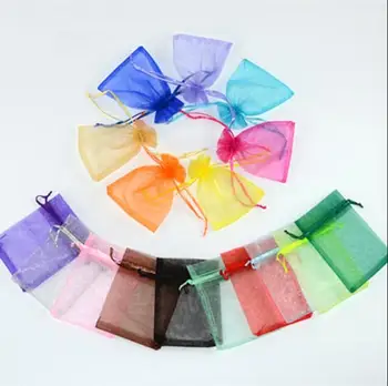 

50pcs 7x9 cm Organza Bag Jewelry Packaging Bags Wedding Party Display Drawable Christmas Gift bags & Pouches