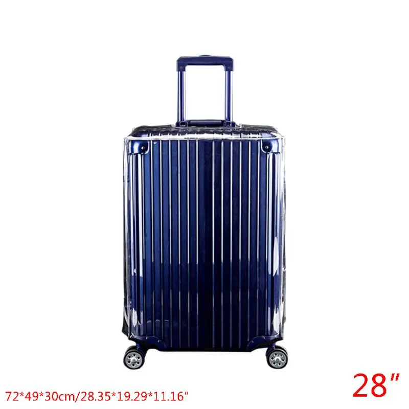 Clear PVC Suitcase Cover Protectors 20 22 24 26 28 30in for Wheeled Luggage Case