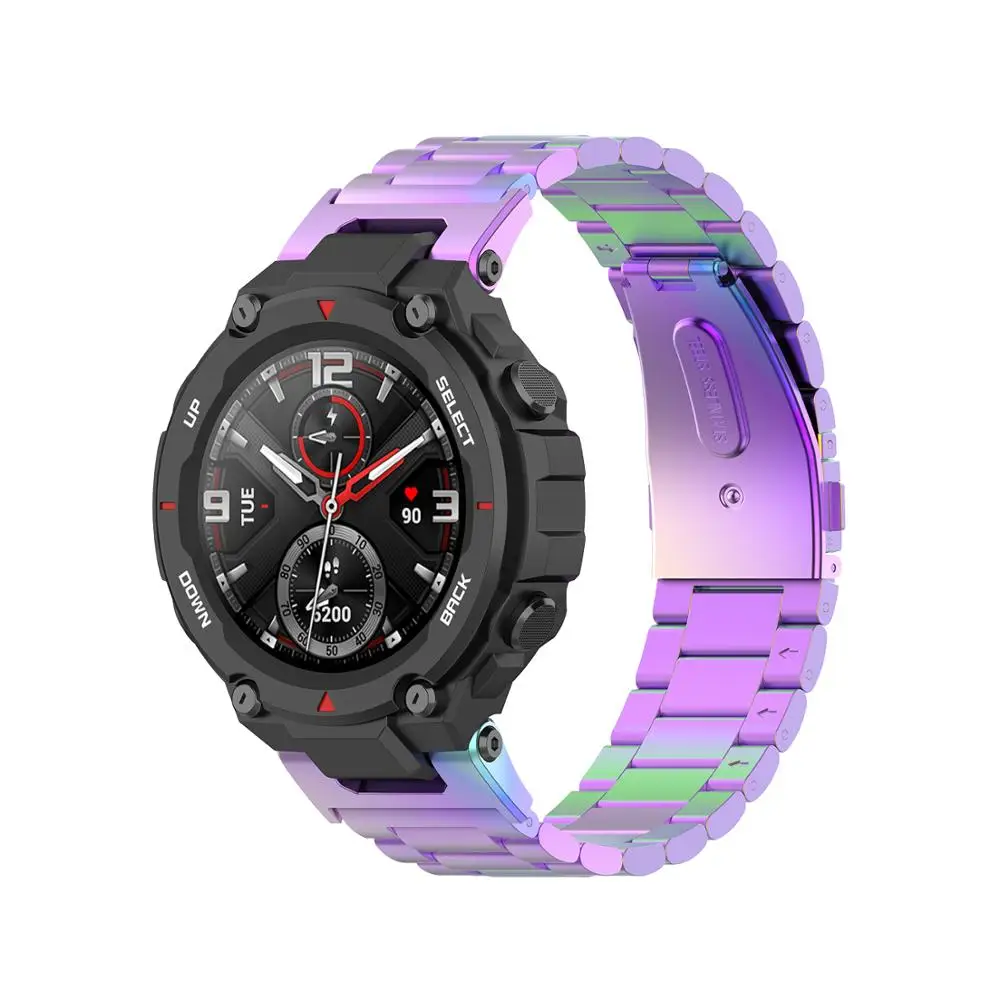 Para Amazfit T-Rex / T-Rex Pro / Ares Correa de reloj de silicona de dos  colores