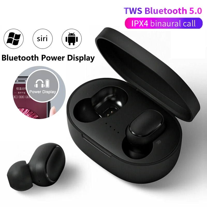 New tws Earphones wireless  Bluetooth earphone for iphone xiaomi Xiomi Redmi Huawei Samsung galaxy buds earbuds Microphone mini