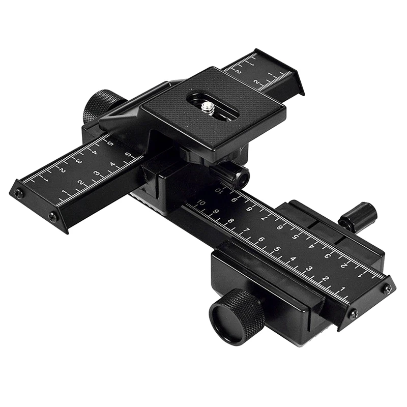4 Way Macro Focusing Rail Slider with 1/4 Screw for Canon Nikon Olympus Camera GDeals Directional Regulator Macro Gimbal Bracket