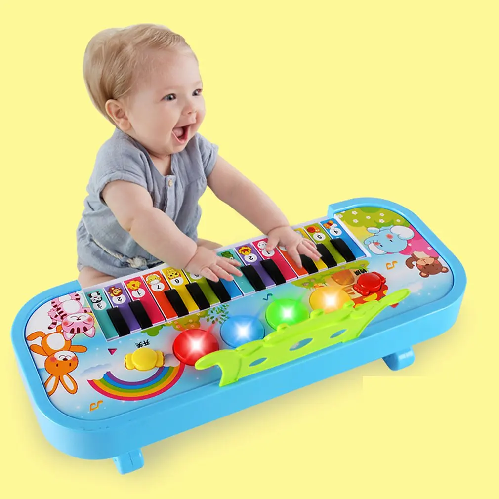 Для малышей дошкольного образования головоломки рояль музыкальная игрушка Детская Многофункциональный 24-мя клавишами конфеты клавиатура